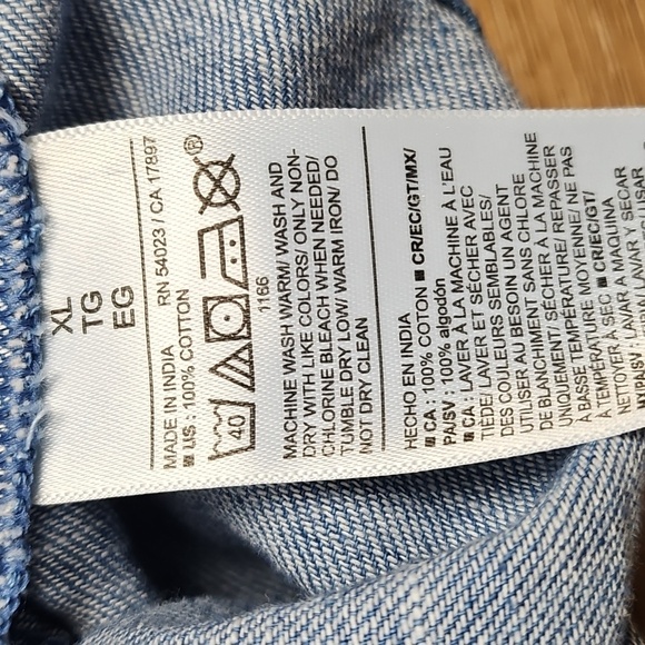 NWT Old Navy 100% Cotton Denim Blue Button Down Short Sleeve Shirt Dress - Picture 13 of 16